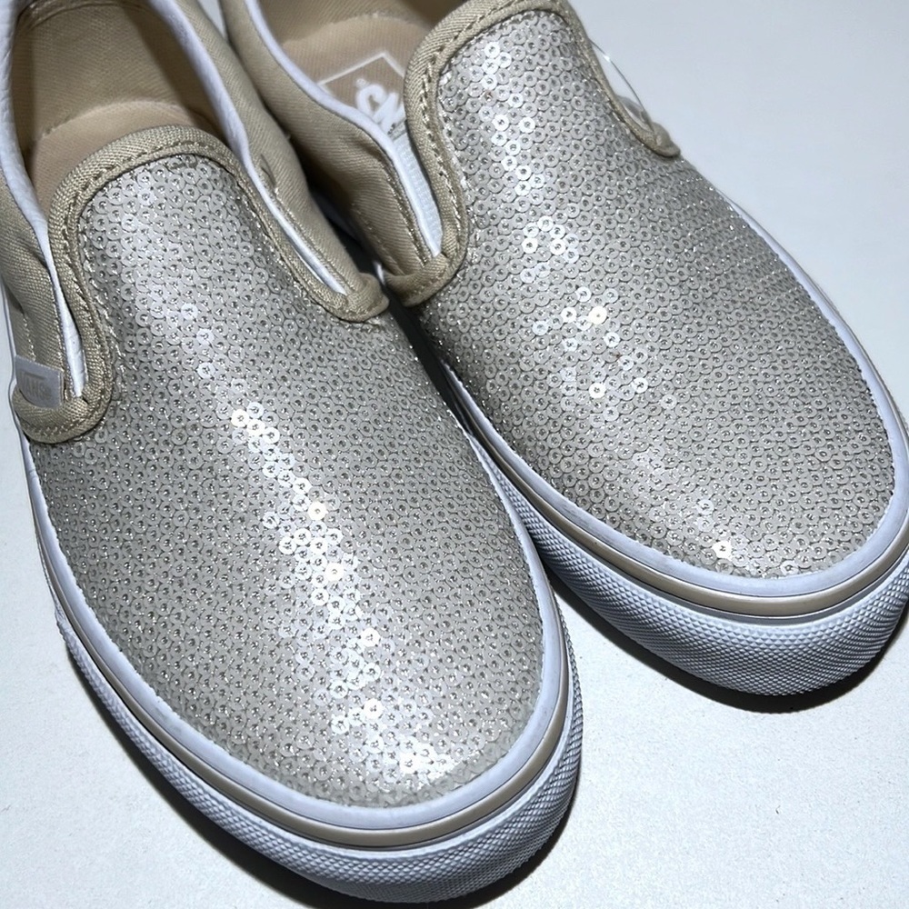 NEW! Vans Sequin Slip on - girls size 1